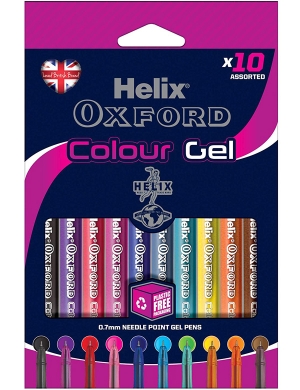 Oxford Colour Gel Pens 10pk 
